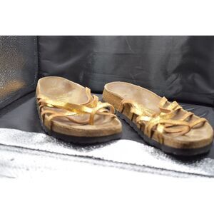 Strappy Birkenstock‎ Papillo Glittering Gold Sandals  W-8/ M-6